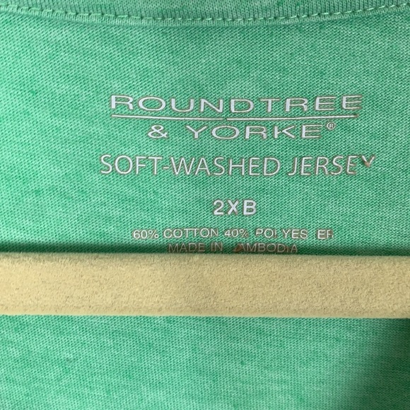 Roundtree&yorke soft washed jersey tee shirt 2XB - Picture 4 of 5